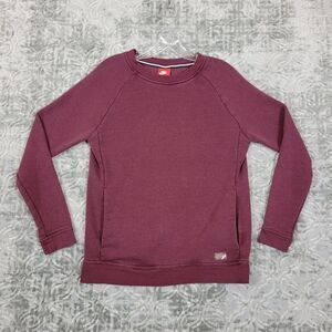 Nike Sweatshirt Womens Small Red Long Sleeve Pullover Pockets 923255